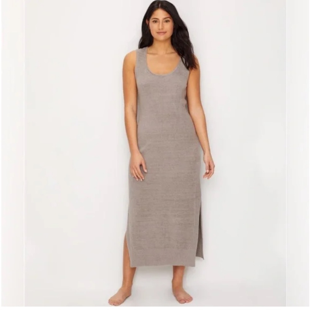 Barefoot Dreams CozyChic Maxi Dress In Beige Size M